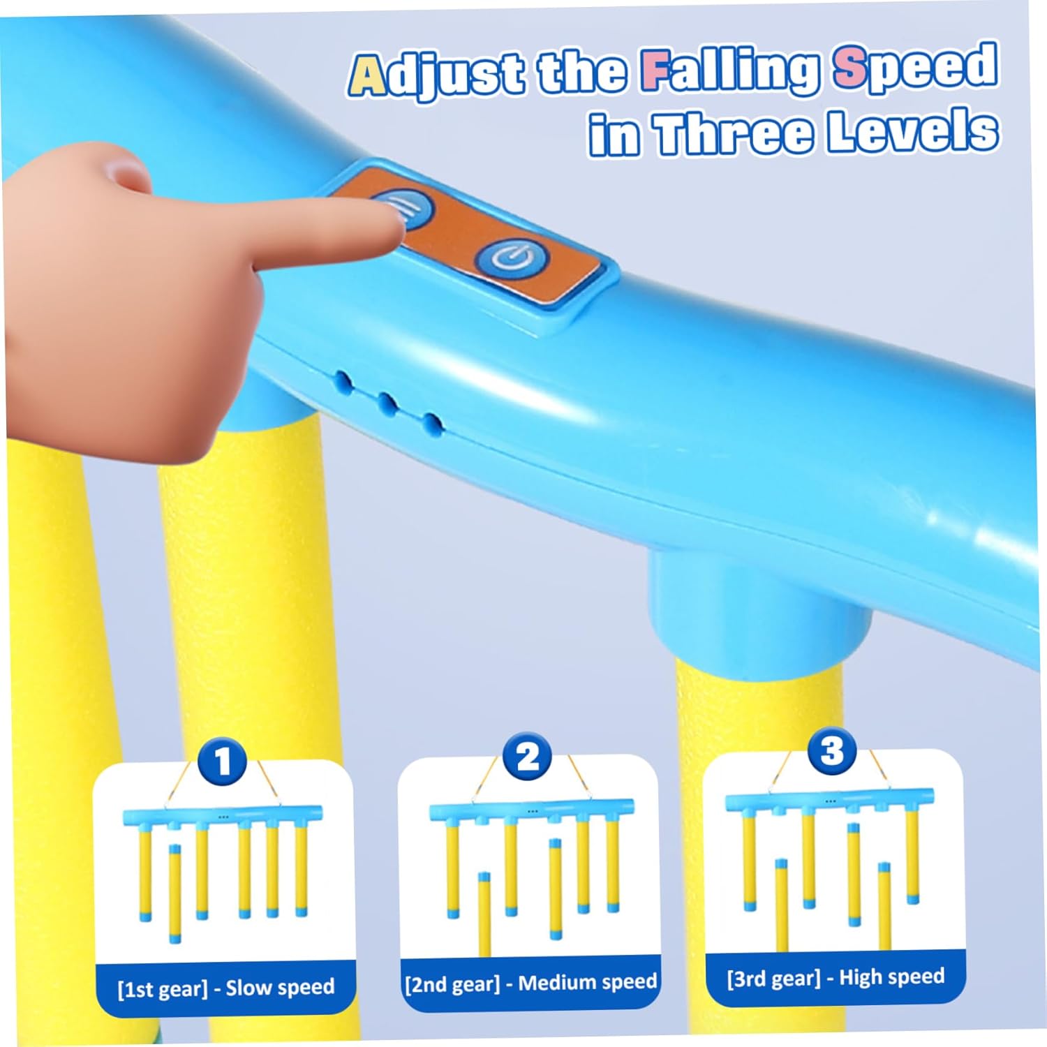 Reflex Sticks 3 Speed Reflective Drop Stick Game Hand Eye Coordination Training Catching Sticks for Kids Adults Athletes Fun Challenge Game Indoor Outdoor Sports